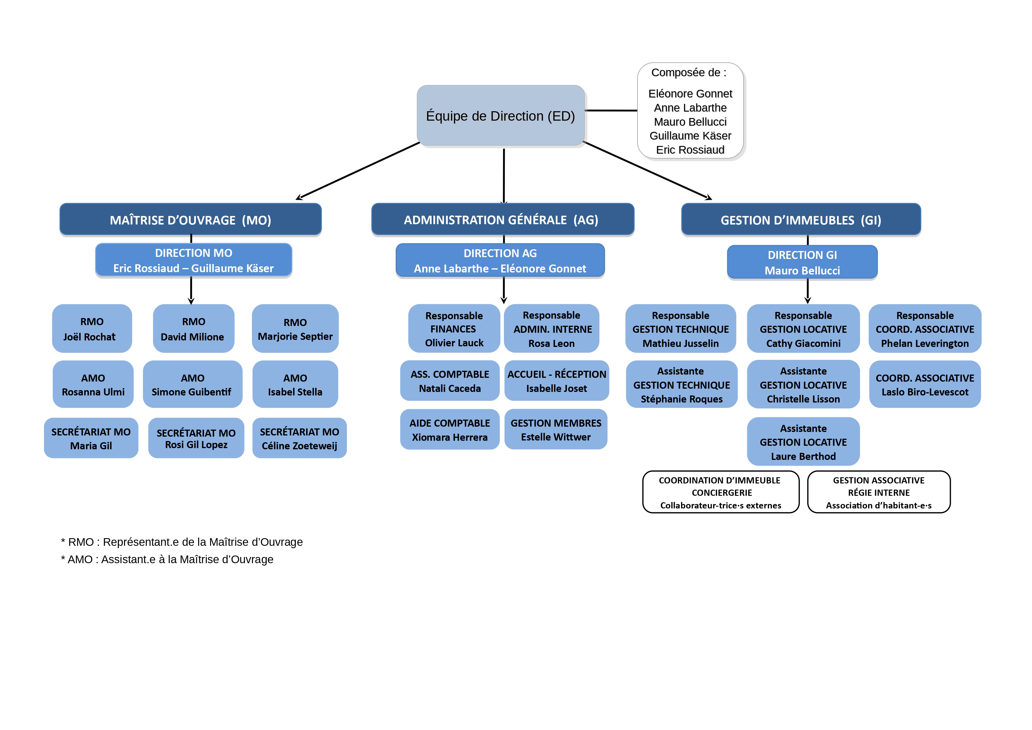 Organigramme interne Codha